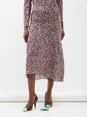 Isabel Marant Lisanne printed-crepe skirt