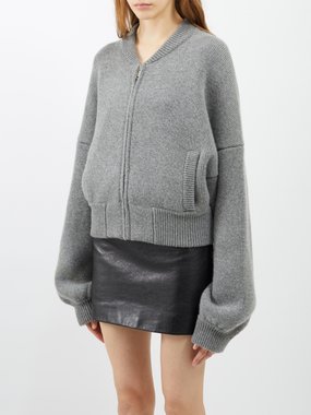 Khaite Rhea cashmere-blend bomber jacket