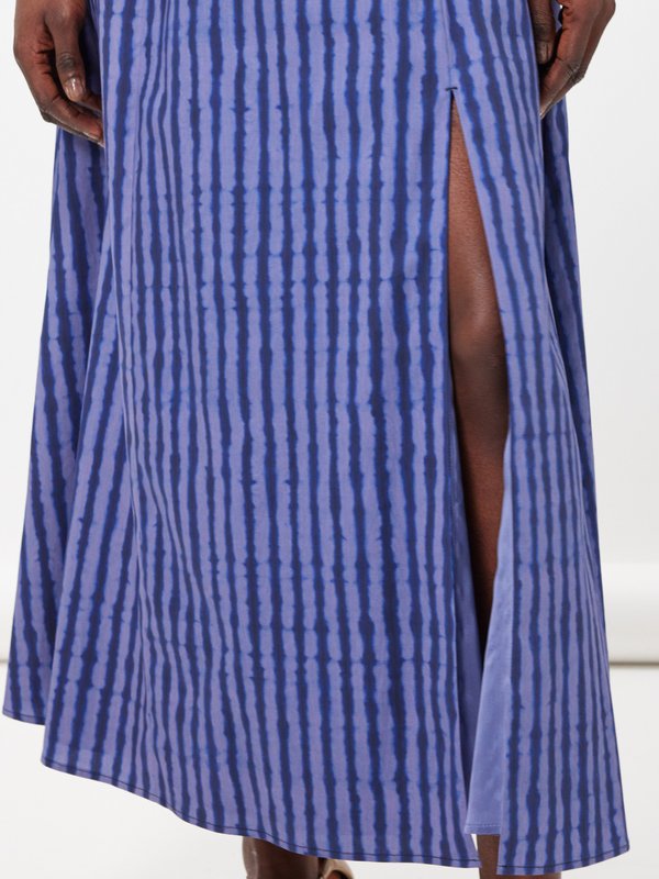 Altuzarra Lily shibori-dyed cotton-blend maxi dress