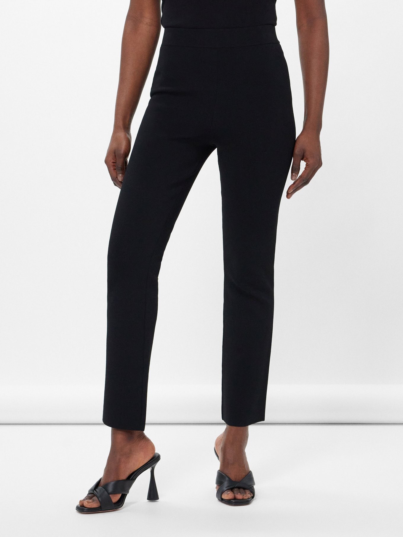 Black Todd satin tapered trousers, Altuzarra