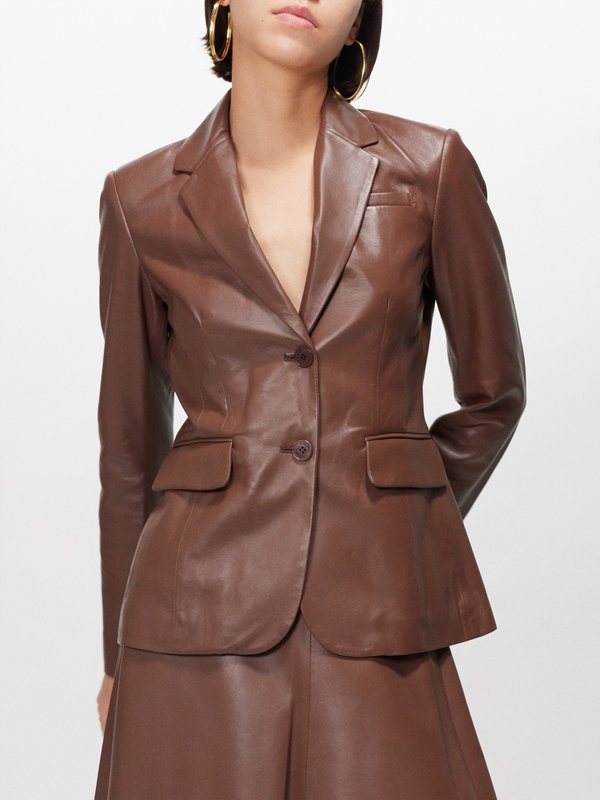 Altuzarra Fenice single-breasted leather jacket