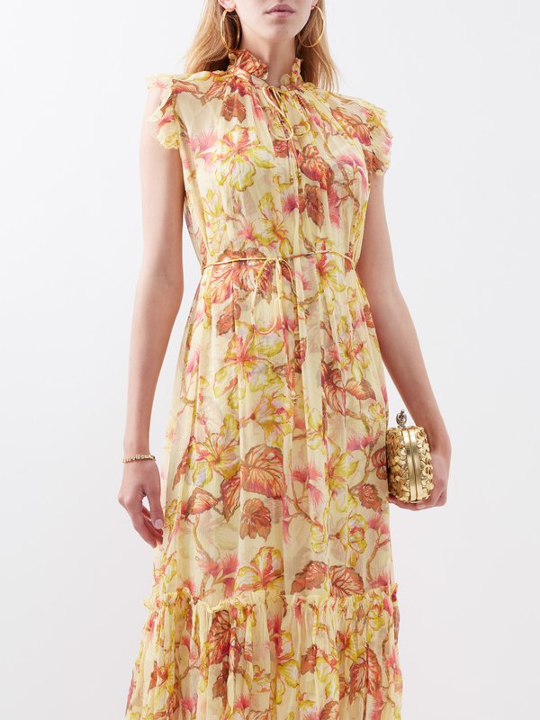 Zimmermann Matchmaker Flutter floral-print midi dress