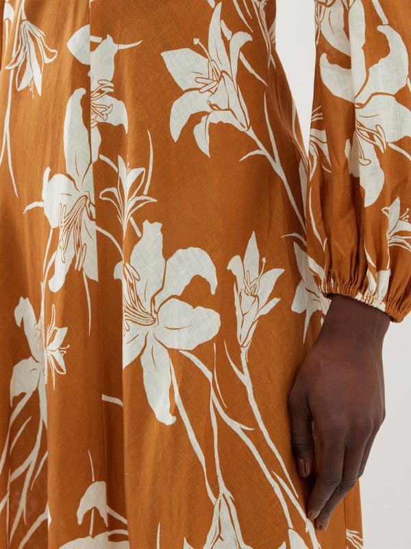 Zimmermann Acadian floral linen maxi dress