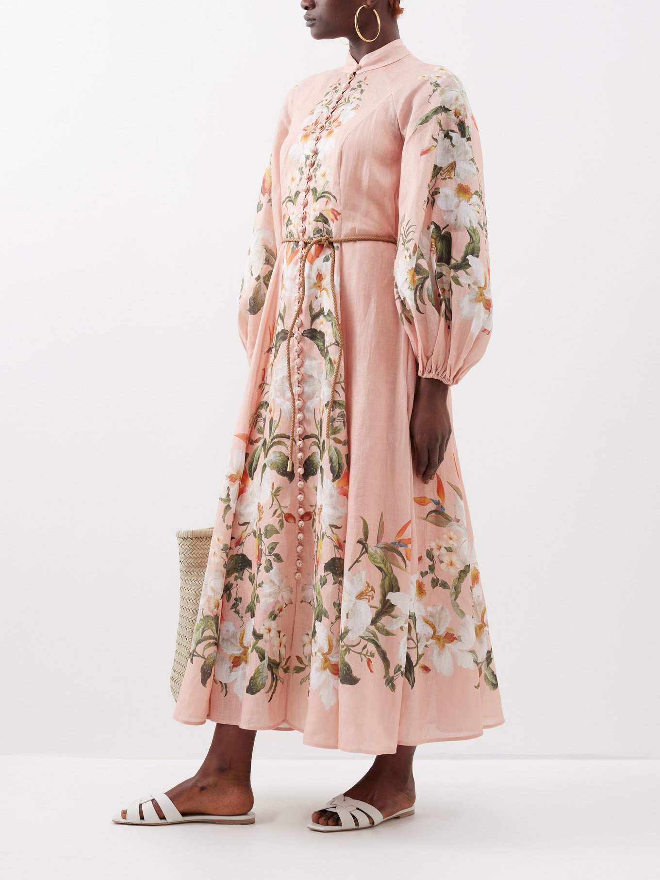 Lexi Billow floral-print linen dress | Zimmermann