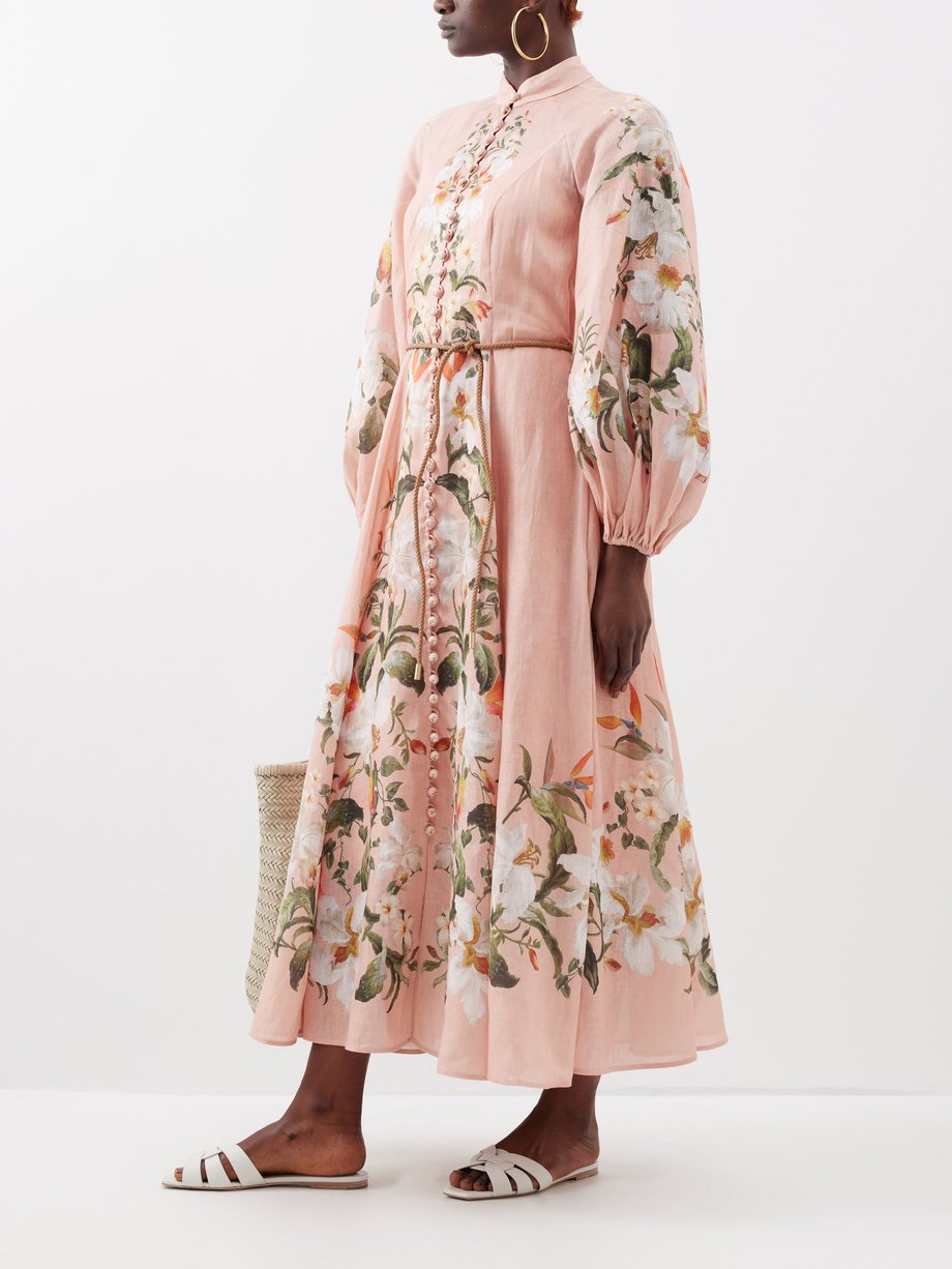 Zimmermann Lexi Billow floral-print linen dress