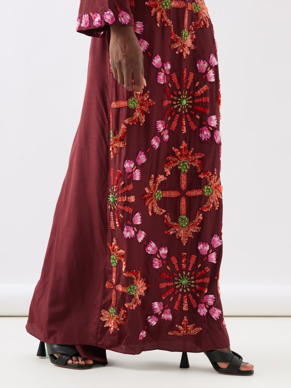 Johanna Ortiz Aurora Magica embellished silk-blend maxi dress