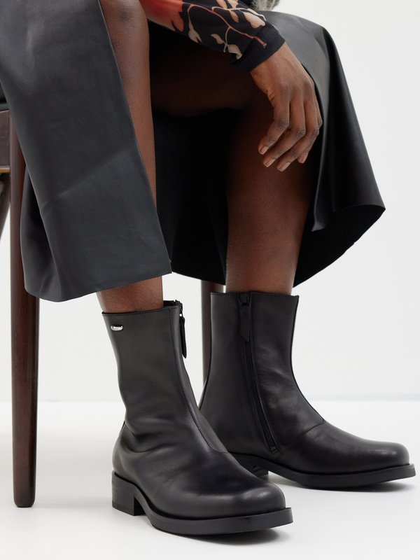 OUR LEGACY Camion square-toe leather boots