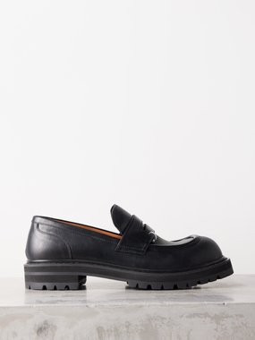 Marni Pierced leather penny loafers