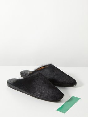 Marni Sabot calf-hair leather slip-on shoes