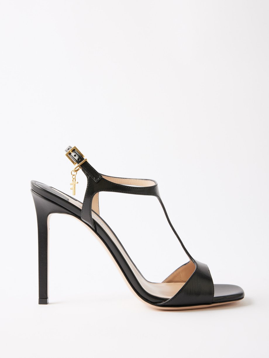 Tom Ford Angelina 105 leather T-bar sandals