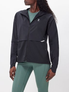 On Core recycled-fibe hooded running jacket