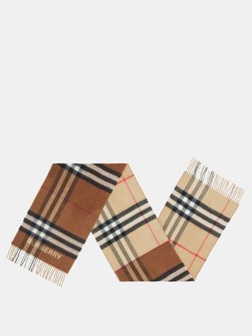 Burberry Two-tone checked cashmere scarf