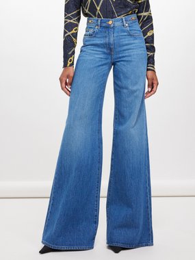Versace High-rise wide-leg jeans