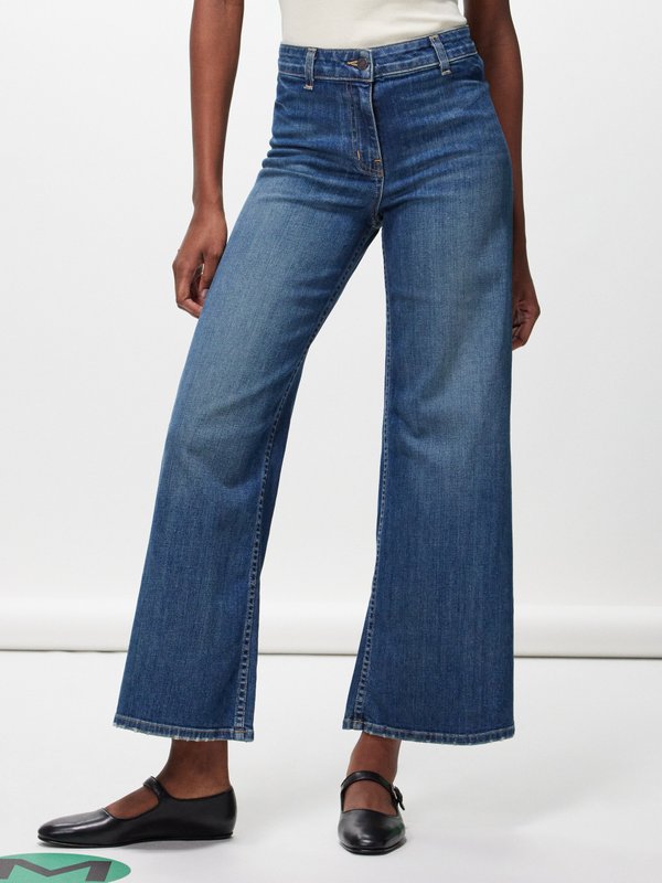 Nili Lotan Megan straight-leg cropped jeans