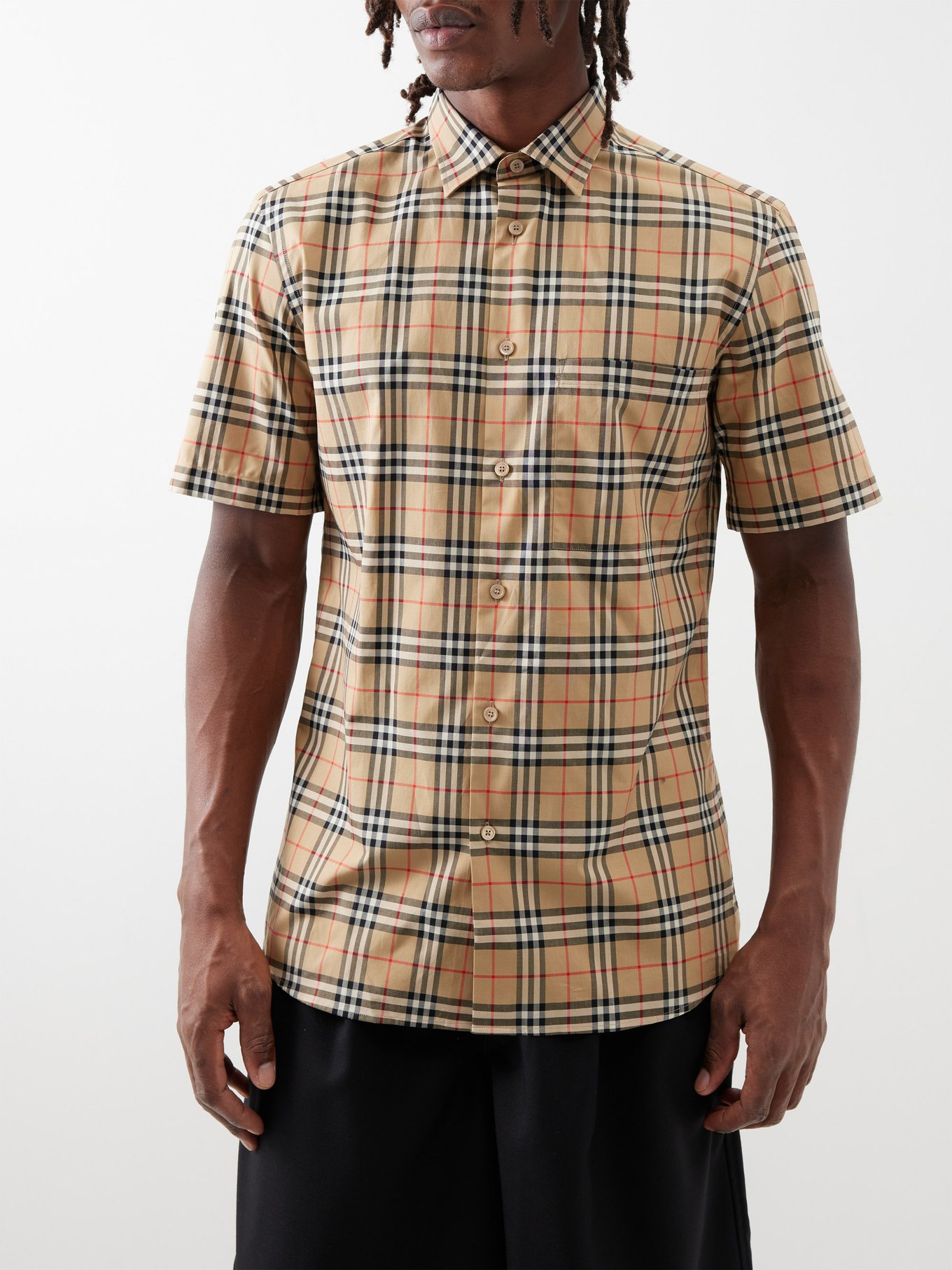 Simson short-sleeve check cotton shirt | Burberry