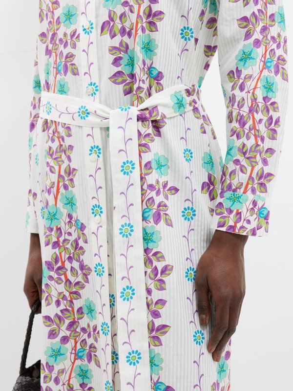 Etro Floral-print cotton-blend midi dress