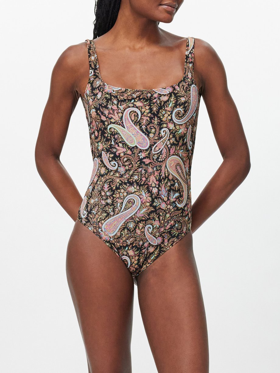 Etro Scoop-back paisley-print swimsuit
