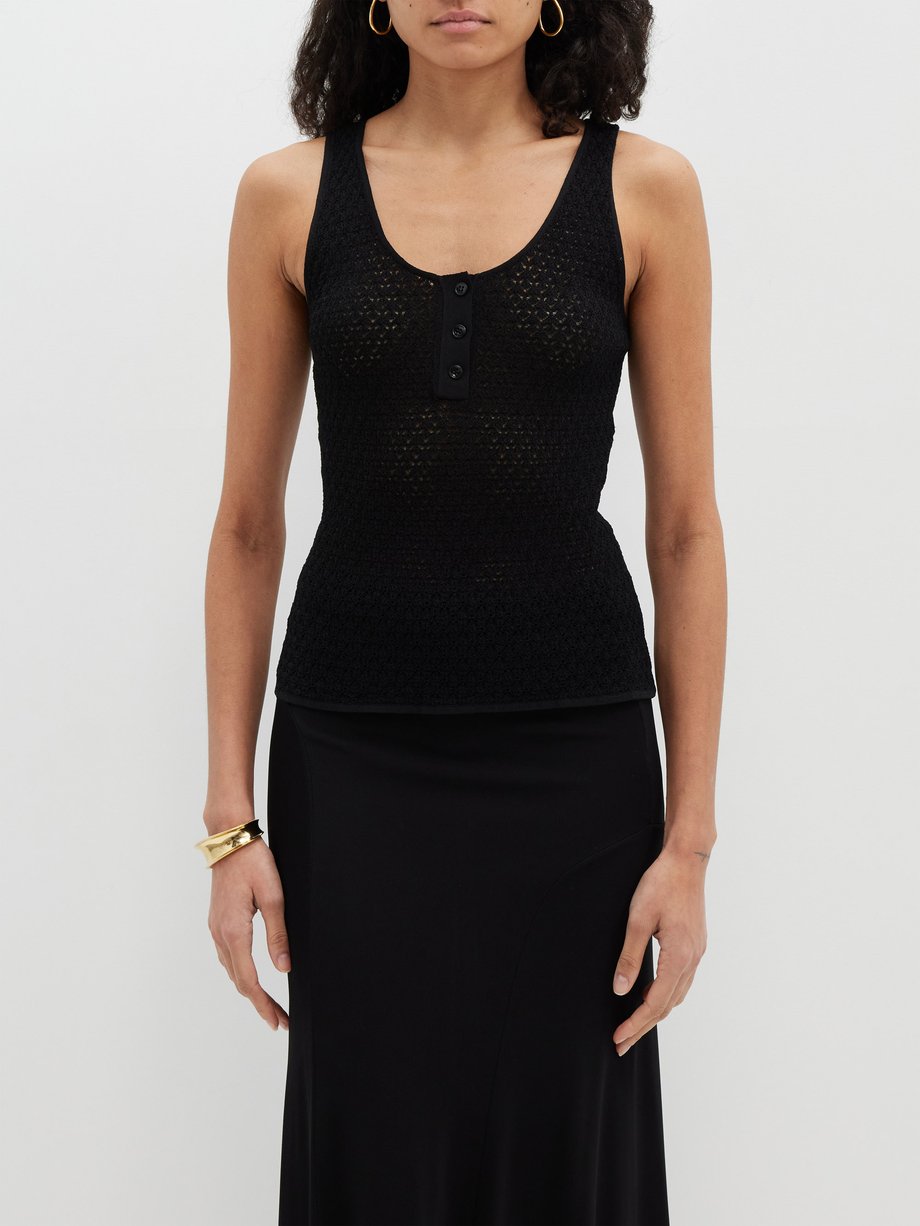 Tom Ford Pointelle-knit scoop-neck tank top