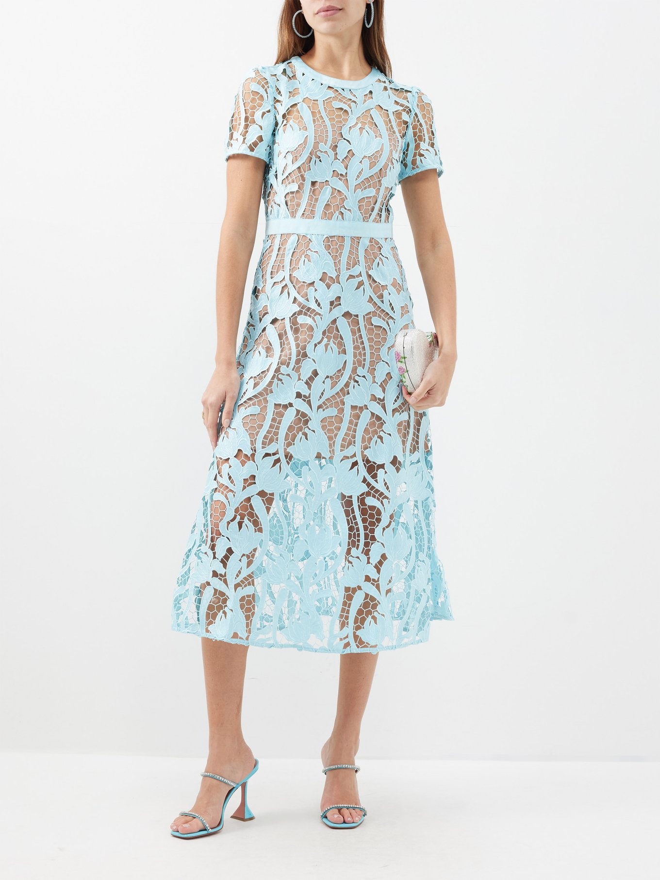Fit and Flare Guipure Lace Dress