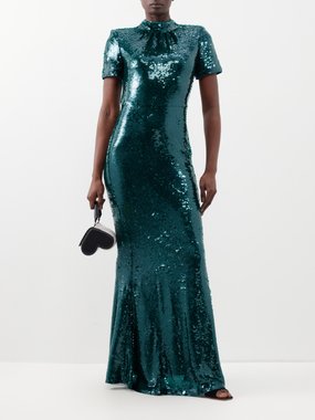 Self-Portrait Sequinned gown