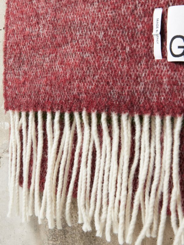 GANNI (Ganni) Logo-patch striped scarf