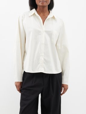 Deiji Studios The Curved cotton-poplin pyjama shirt