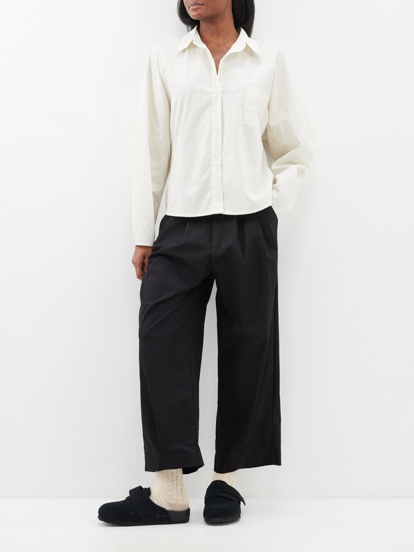 Deiji Studios Double-pleat cotton pyjama trousers