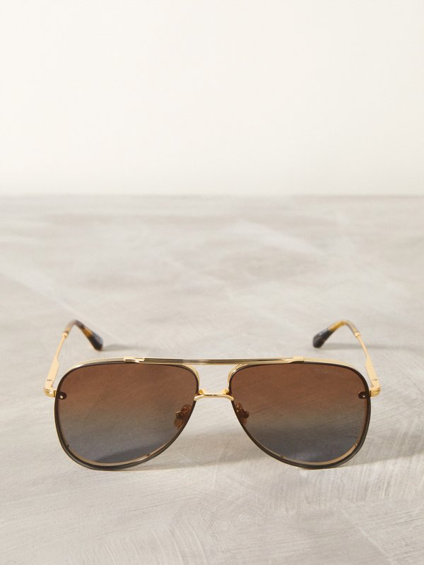 Tom Ford Eyewear (Tom Ford) Leon aviator metal sunglasses