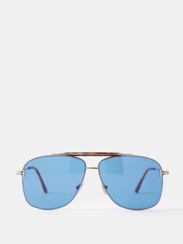 Tom Ford Eyewear (Tom Ford) Brady aviator metal sunglasses