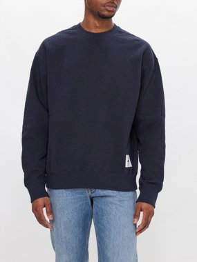 Jil Sander Logo-patch cotton-jersey oversized sweatshirt