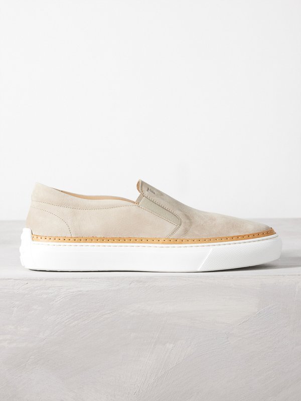 Tod's Cassetta suede slip-on shoes