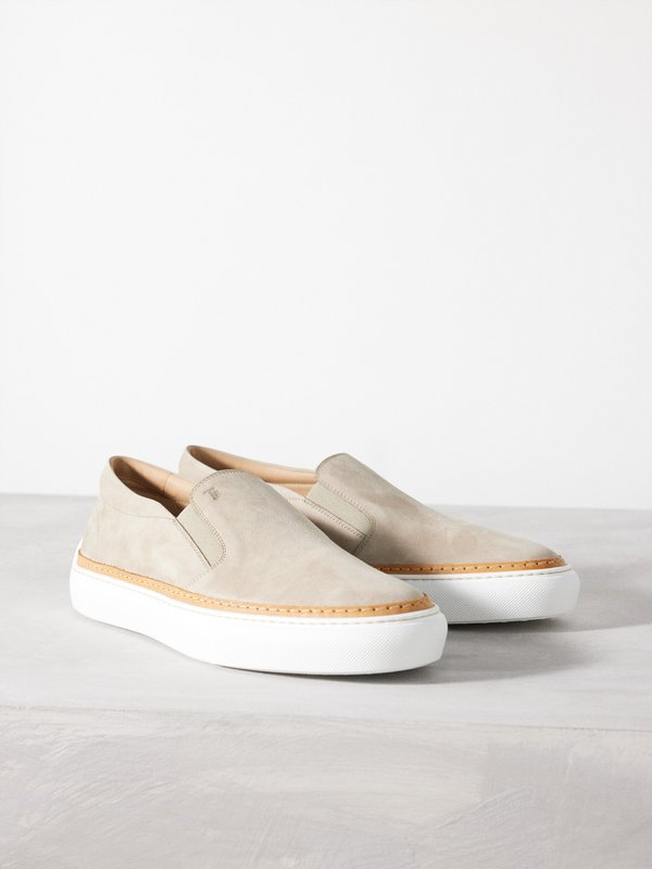 Tod's Cassetta suede slip-on shoes