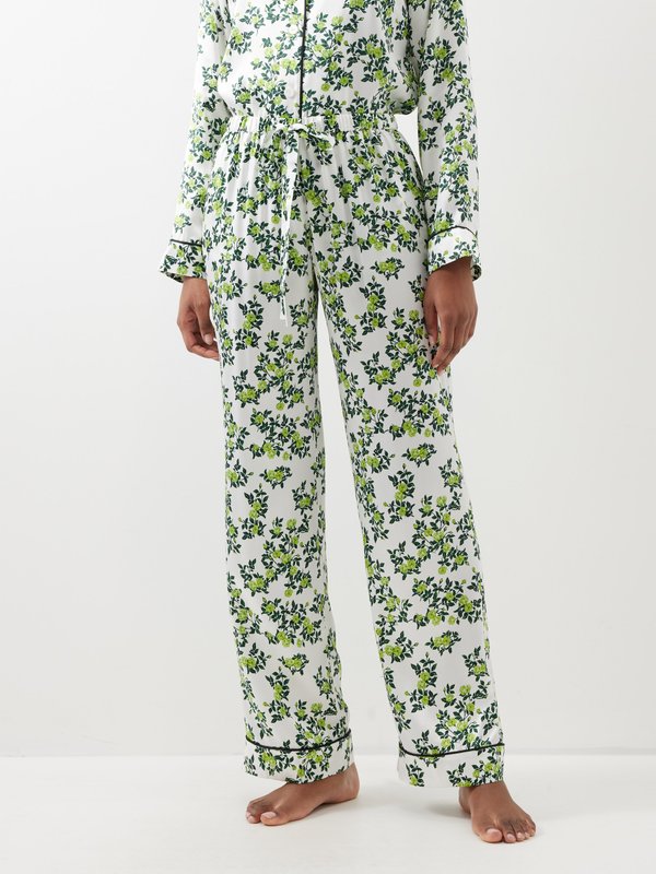 Emilia Wickstead Ithaca floral-print silk-satin pyjama trousers