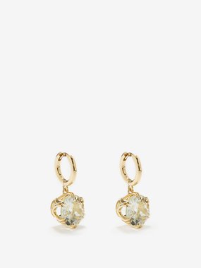 Ileana Makri Crown prasiolite & 18kt gold earrings