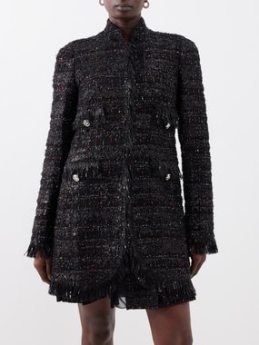 Giambattista Valli Sequinned bouclé-tweed coat