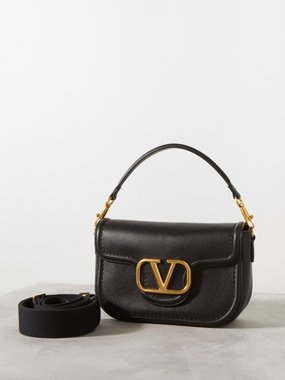 Valentino Garavani Locò grained-leather cross-body bag