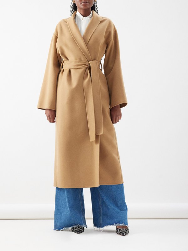 Valentino Garavani Wrap-front wool-blend belted coat