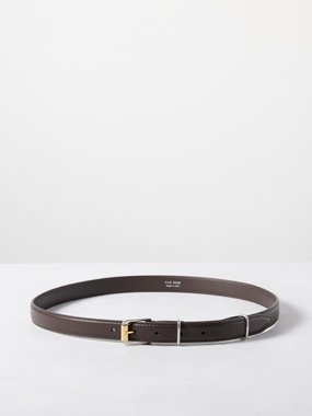 The Row Two-tone buckle leather belt