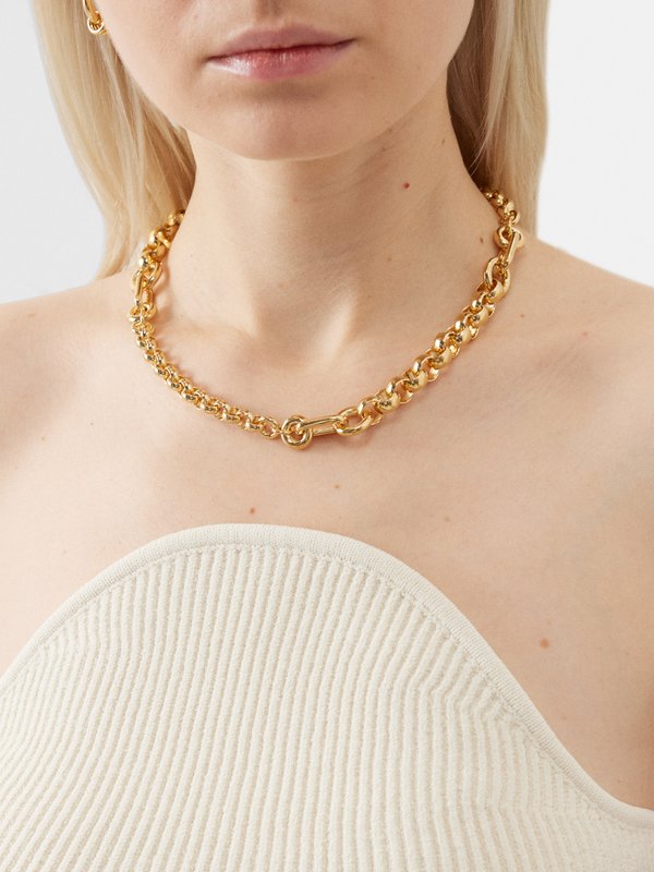 Laura Lombardi Pietra 14kt gold-plated necklace