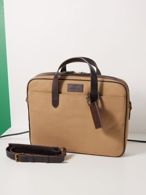 Polo Ralph Lauren Commuter canvas leather-trim briefcase