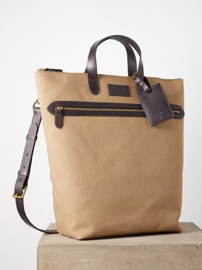 Polo Ralph Lauren Canvas leather-trim tote bag