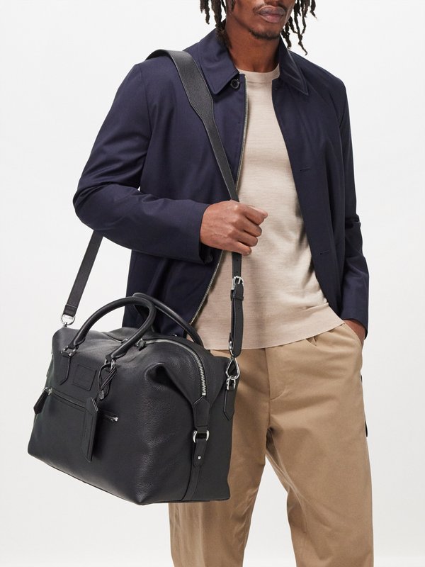 Polo Ralph Lauren Large pebbled-leather holdall
