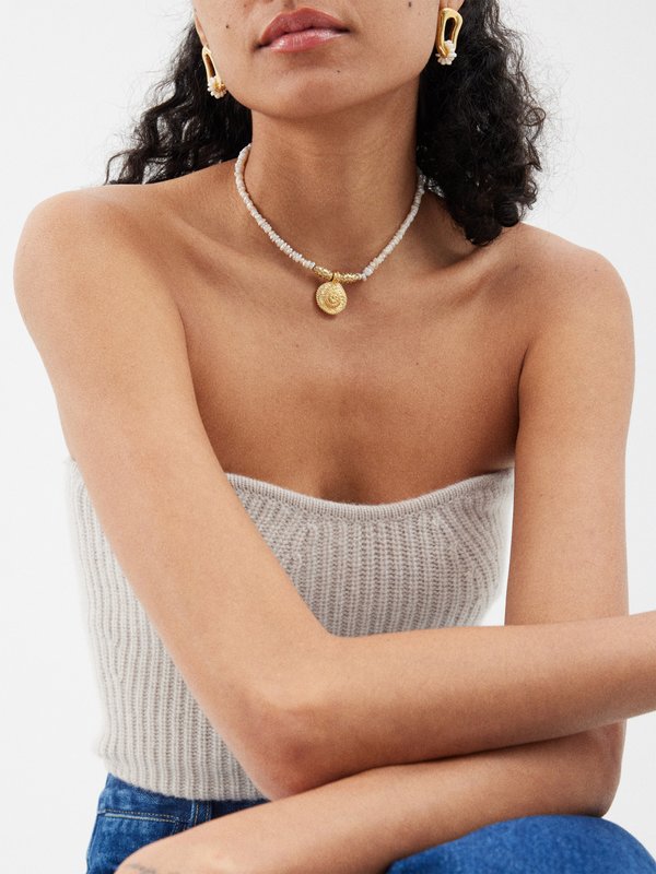By Alona Adella freshwater pearl 18k necklace
