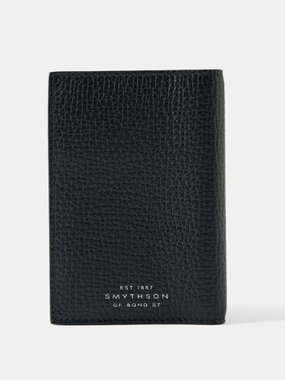 Smythson Ludlow grained-leather bi-fold wallet