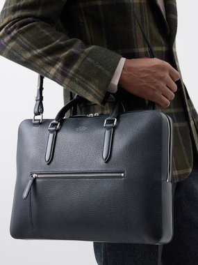 Smythson Ludlow slim leather briefcase