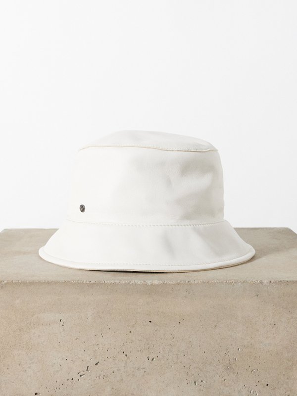 Maison Michel Axel reversible leather bucket hat