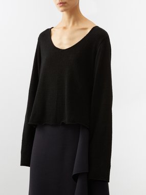 The Row Fesia scoop-neck mulberry-silk sweater