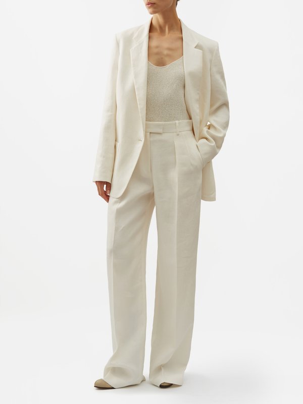 The Row Antone pleated wide-leg trousers