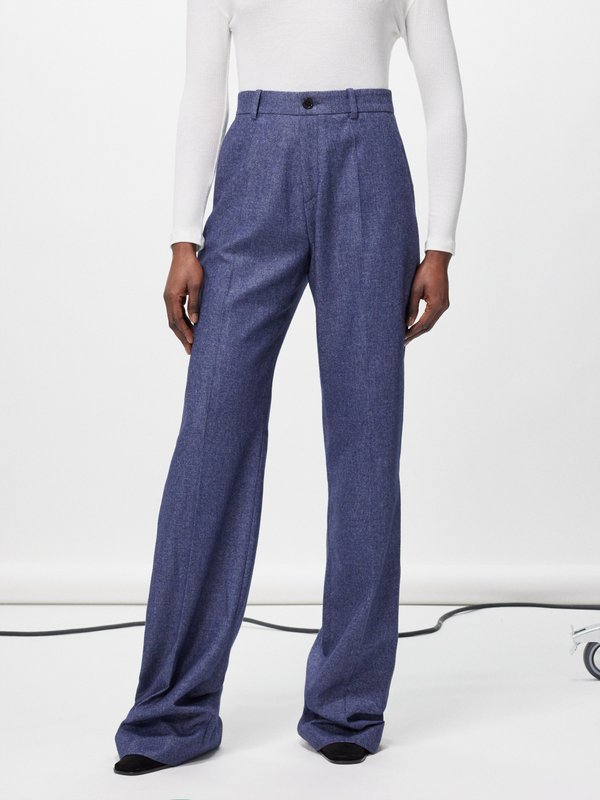Marie Adam-Leenaerdt High-rise wool wide-leg trousers