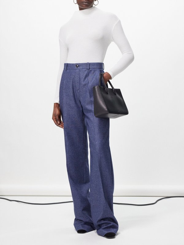 Marie Adam-Leenaerdt High-rise wool wide-leg trousers